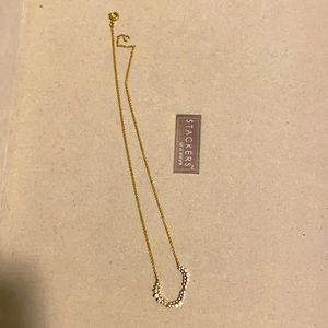 Delicate gold rhinestone necklace